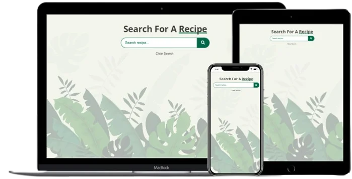 Recipe app home page image