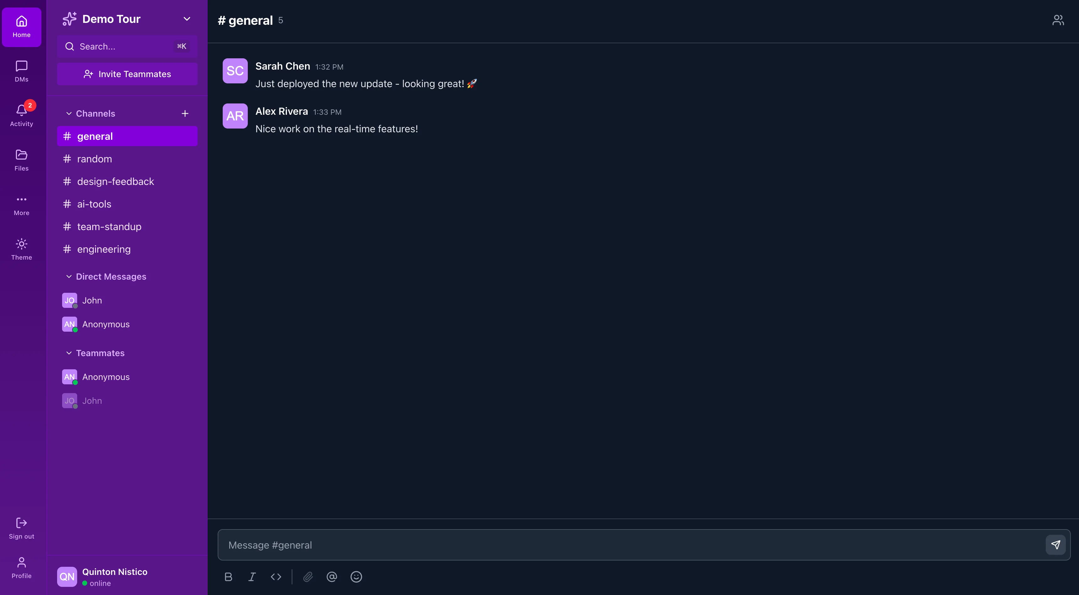 Analytics Dashboard screenshot